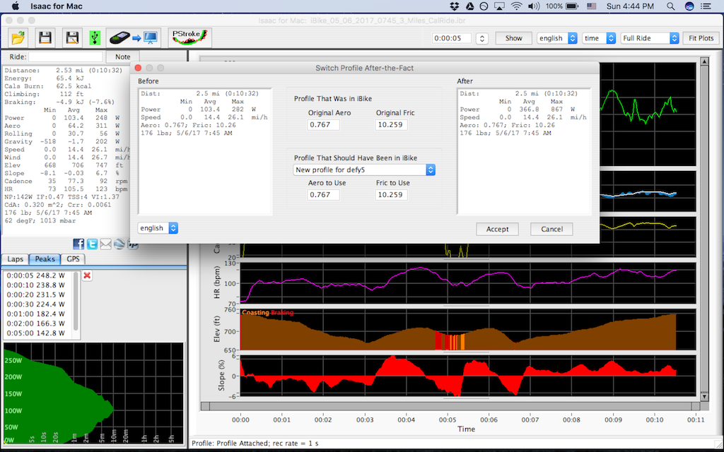 Switch profile after the fact